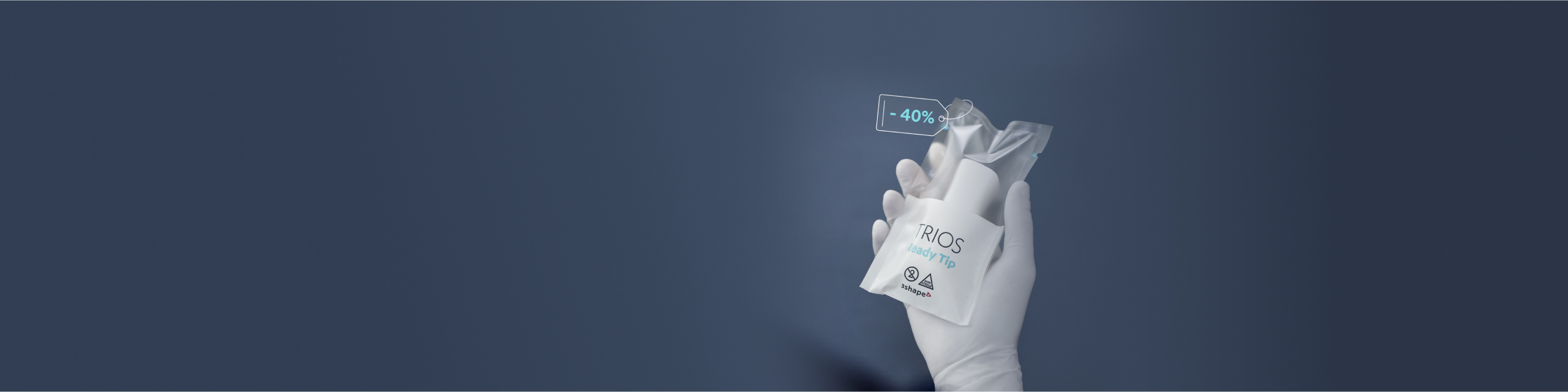 Hand hält TRIOS Ready Tip