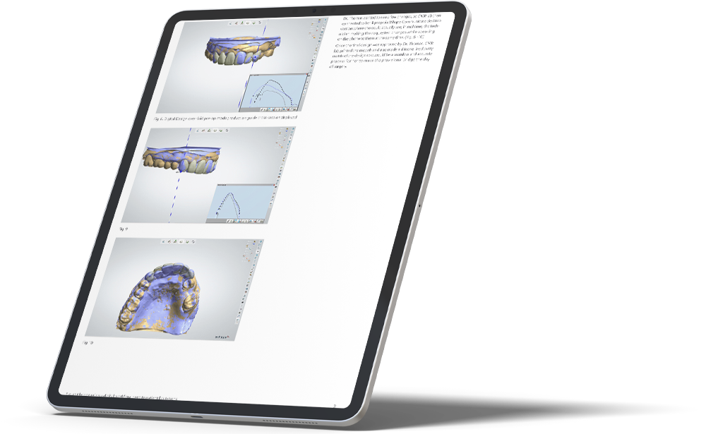 Dental System software on tablet
