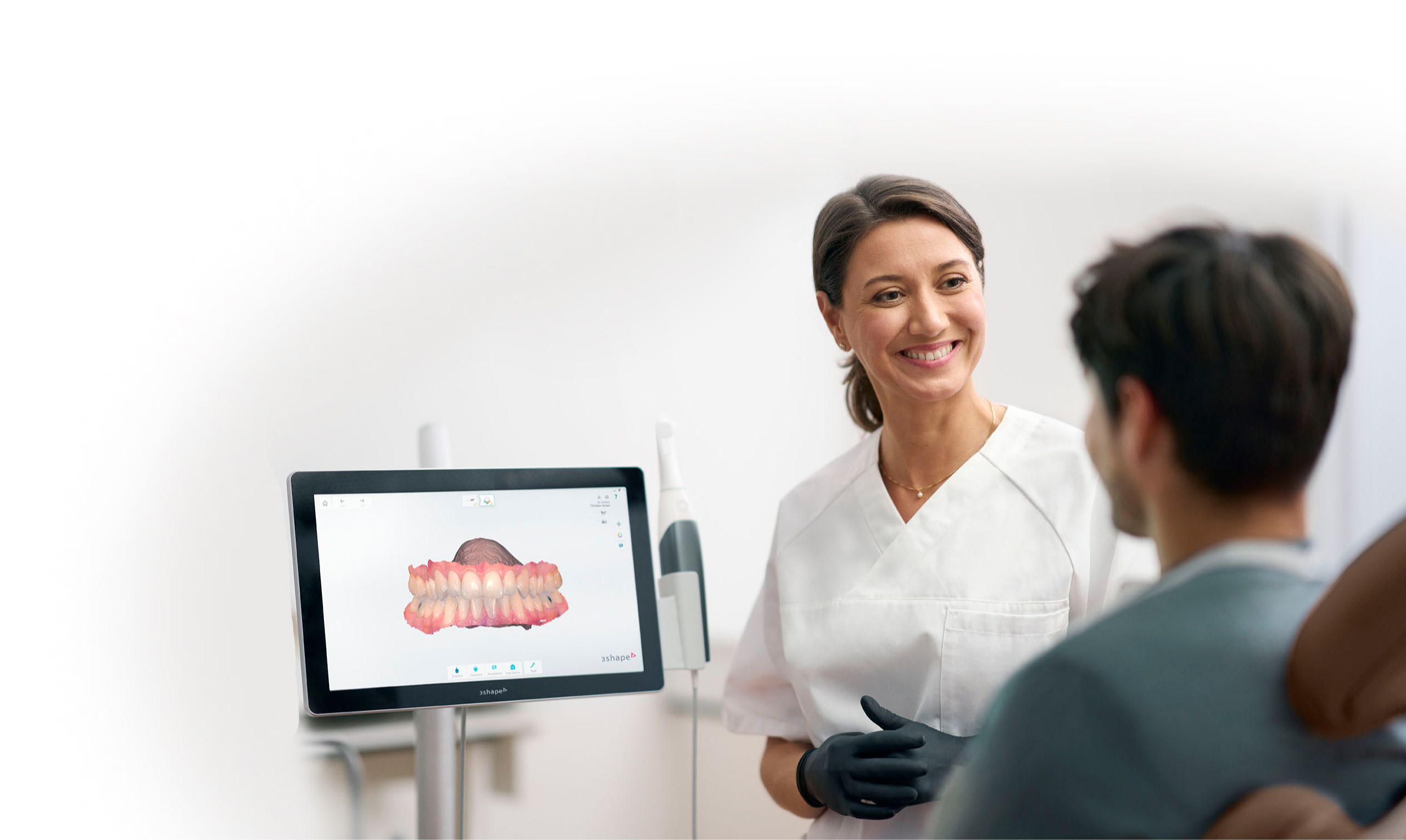 Dental scan displayed on monitor