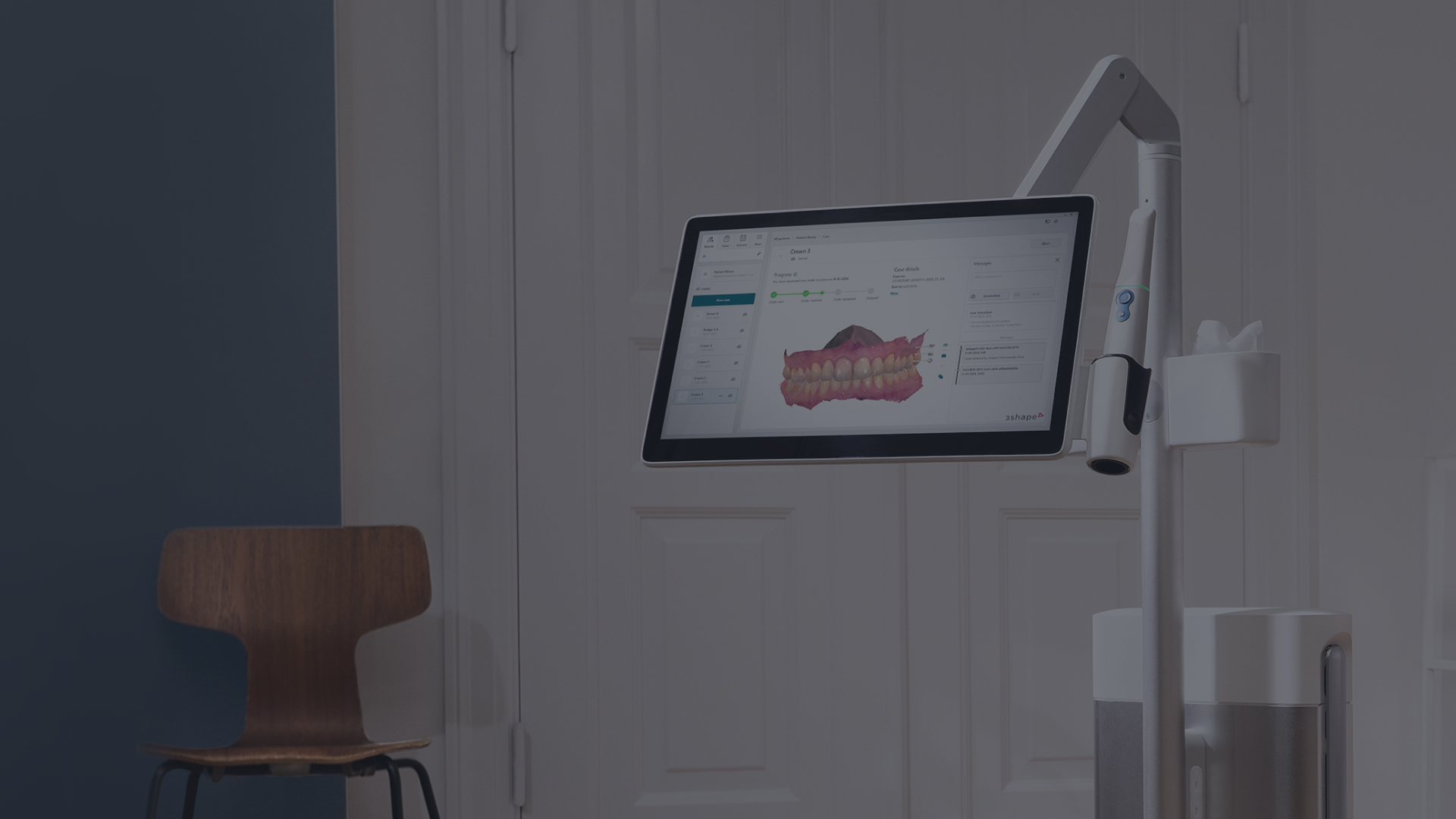 TRIOS MOVE Pro displaying dental scan